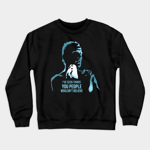 Tears in the Rain - Blade Runner Monologue Crewneck Sweatshirt by Sachpica